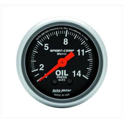 Auto Meter Sport-Comp Mechanical Metric Unit (Bar) Oil Pressure Gauge - 3322-J